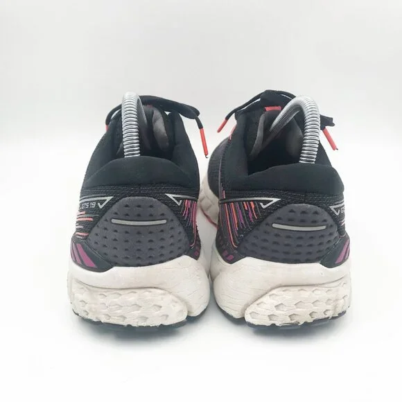 BROOKS Adrenaline 19 Black Purple Athletic Running Sneaker Trainer Shoe Size 9.5 - Picture 5 of 9